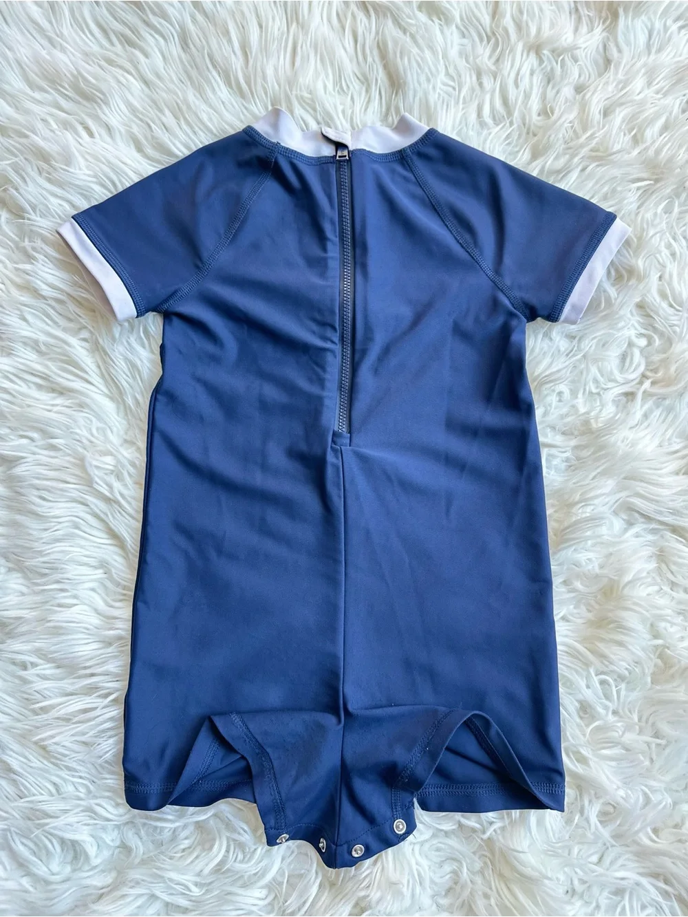 Ralph Lauren Baby Boy Polo Bear Performance Rash Guard Shortall 18–24M | Navy